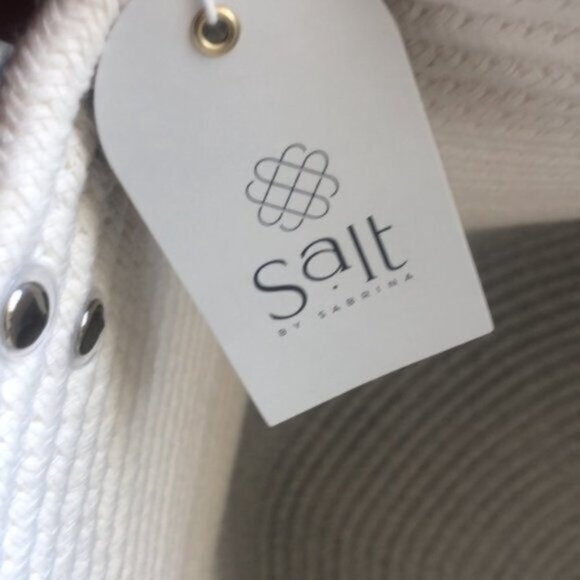 Santorini SALT BY SABRINA Woven Storage Basket XL Cream Grey SALT With Handles - Picture 6 of 9